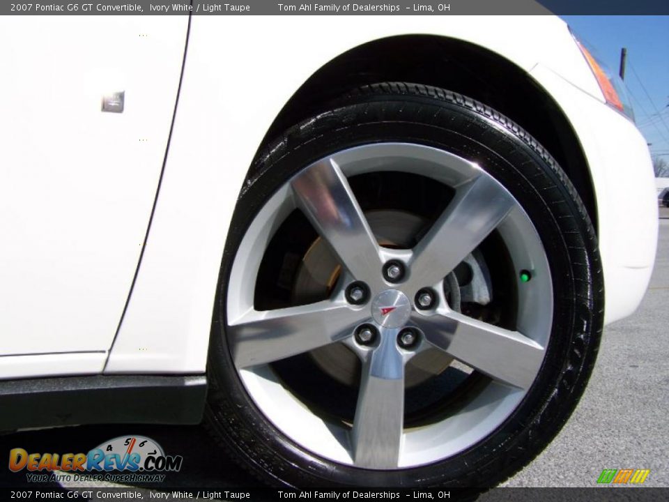 2007 Pontiac G6 GT Convertible Ivory White / Light Taupe Photo #10