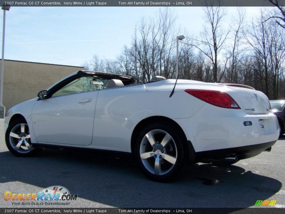2007 Pontiac G6 GT Convertible Ivory White / Light Taupe Photo #11