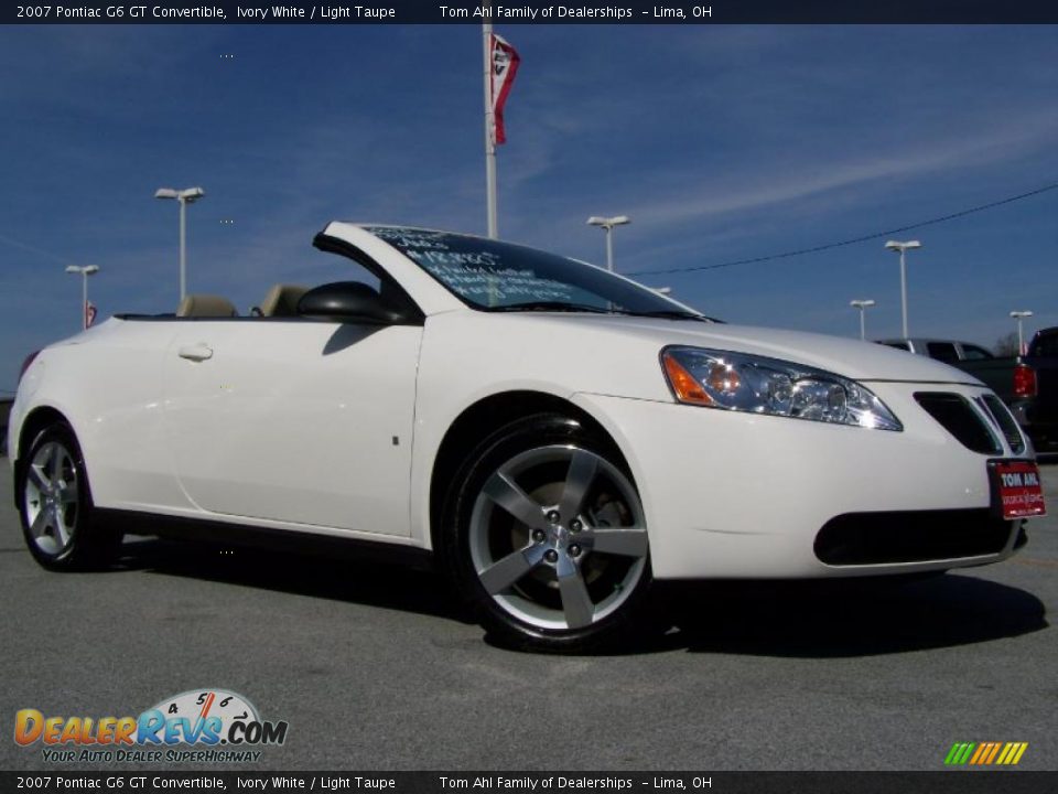 2007 Pontiac G6 GT Convertible Ivory White / Light Taupe Photo #12