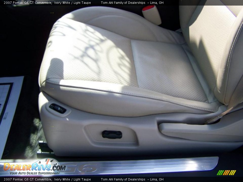 2007 Pontiac G6 GT Convertible Ivory White / Light Taupe Photo #15
