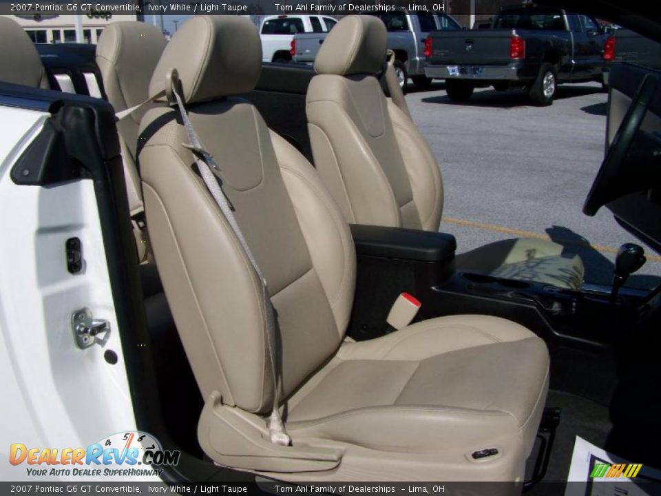 2007 Pontiac G6 GT Convertible Ivory White / Light Taupe Photo #17