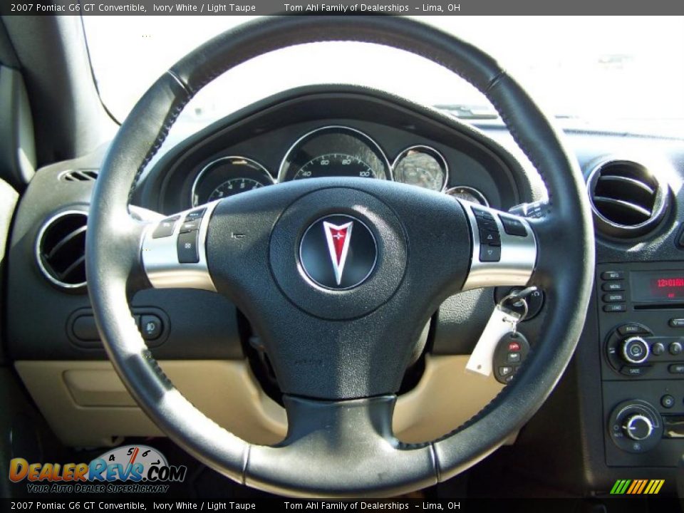 2007 Pontiac G6 GT Convertible Ivory White / Light Taupe Photo #23
