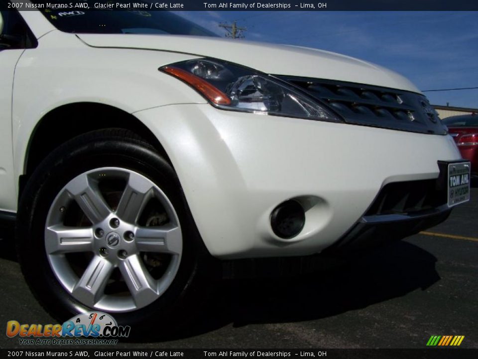 2007 Nissan Murano S AWD Glacier Pearl White / Cafe Latte Photo #2