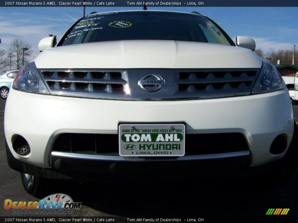 2007 Nissan Murano S AWD Glacier Pearl White / Cafe Latte Photo #3