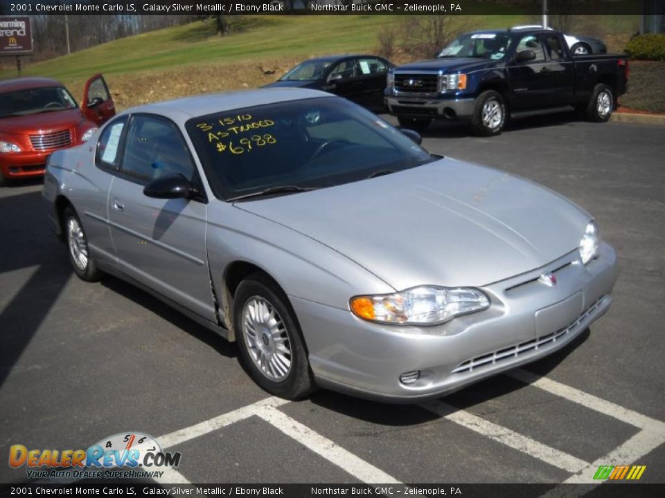 2001 Chevrolet Monte Carlo LS Galaxy Silver Metallic / Ebony Black Photo #15