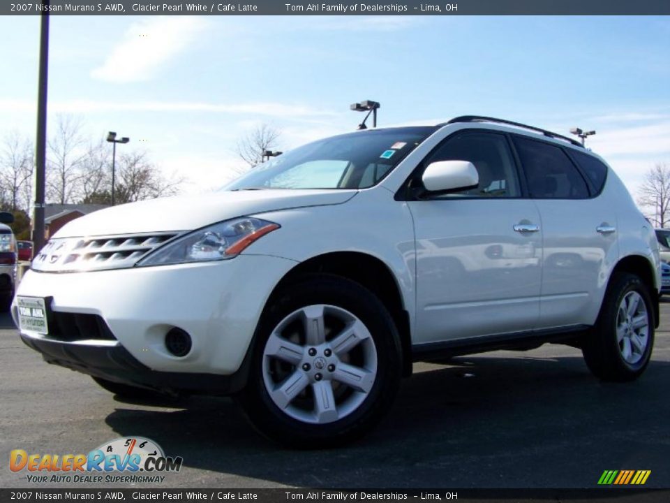 2007 Nissan Murano S AWD Glacier Pearl White / Cafe Latte Photo #5