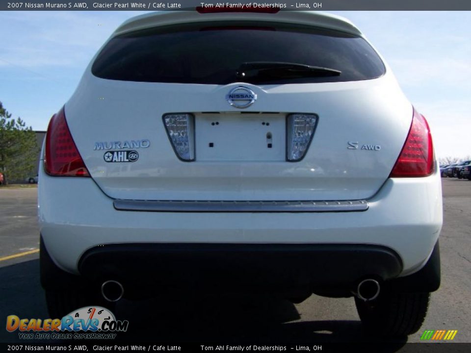2007 Nissan Murano S AWD Glacier Pearl White / Cafe Latte Photo #6