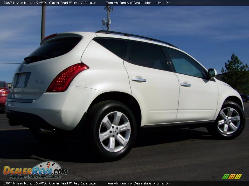 2007 Nissan Murano S AWD Glacier Pearl White / Cafe Latte Photo #7