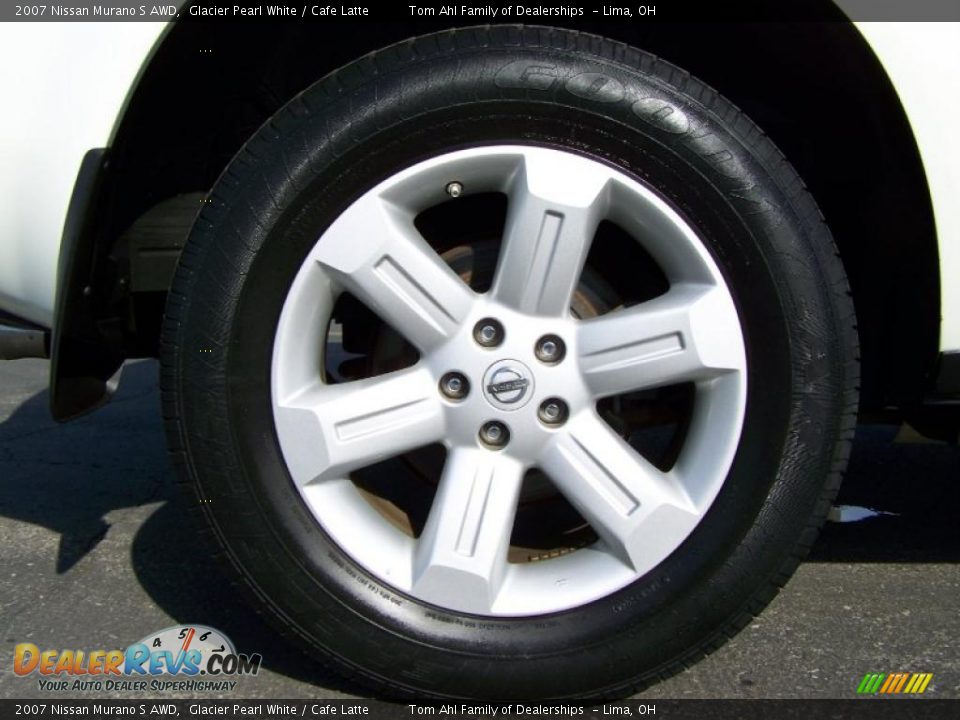 2007 Nissan Murano S AWD Glacier Pearl White / Cafe Latte Photo #8