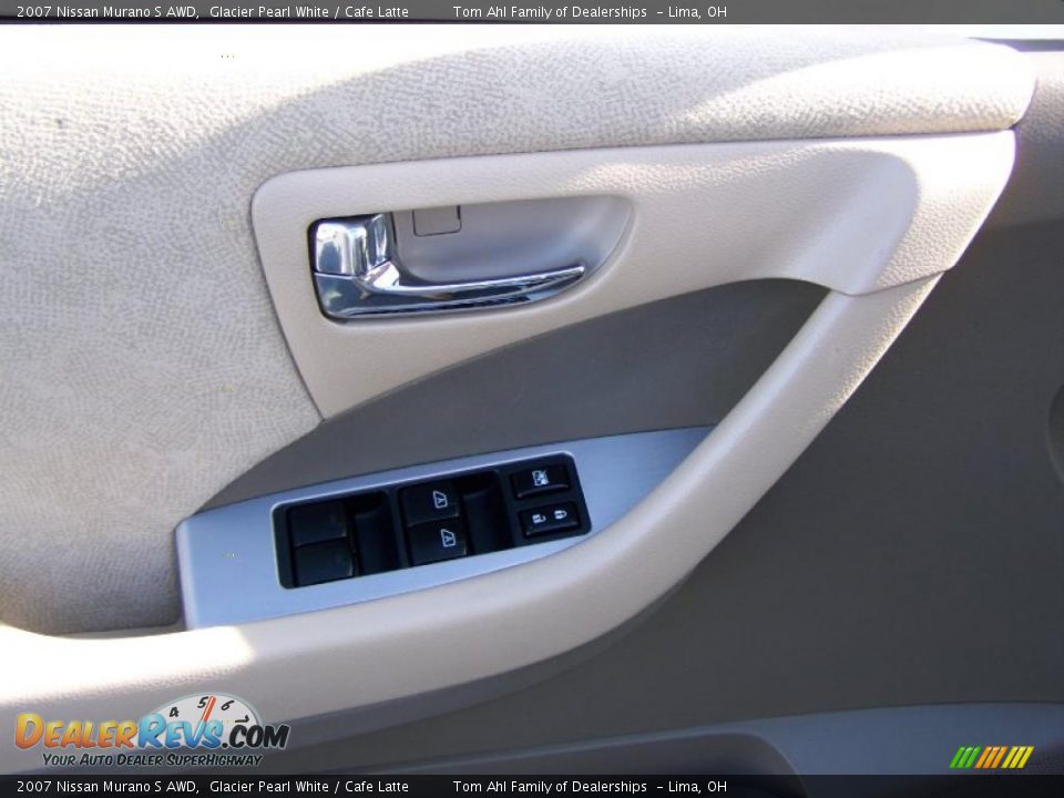 2007 Nissan Murano S AWD Glacier Pearl White / Cafe Latte Photo #11