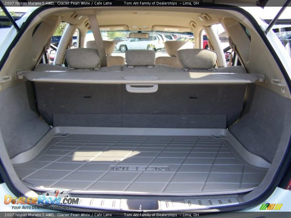 2007 Nissan Murano S AWD Glacier Pearl White / Cafe Latte Photo #13