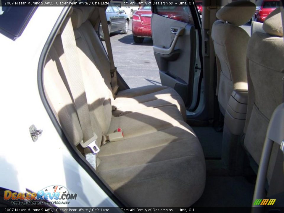 2007 Nissan Murano S AWD Glacier Pearl White / Cafe Latte Photo #14
