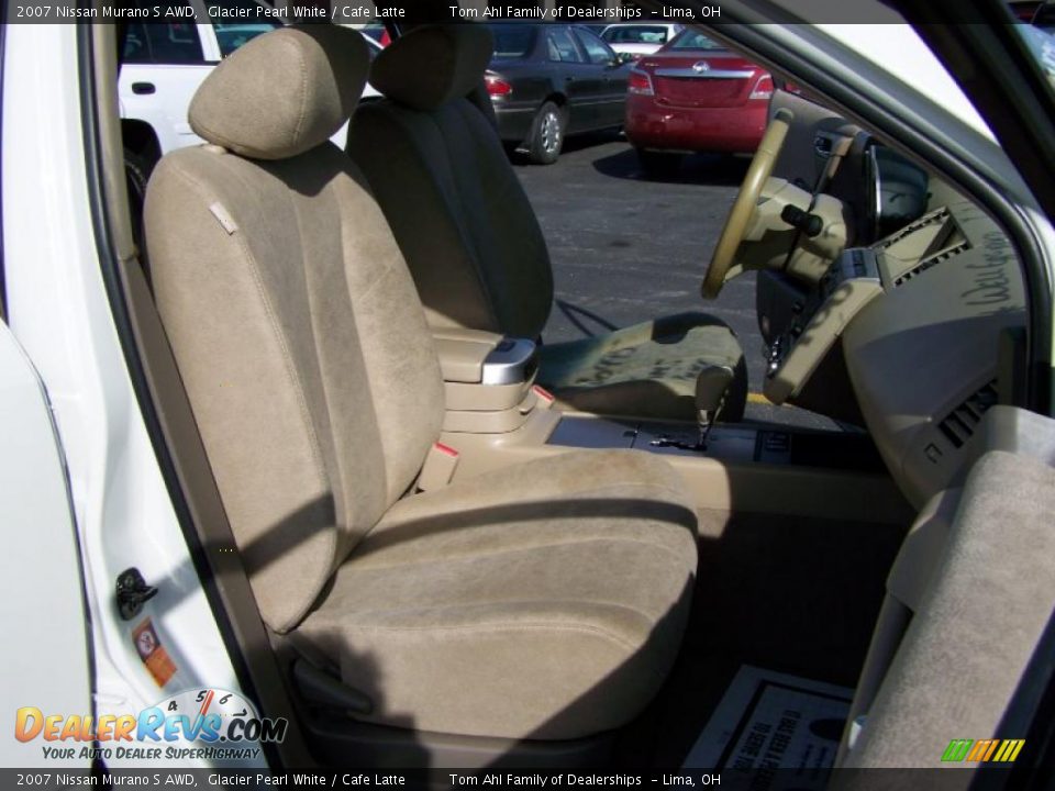 2007 Nissan Murano S AWD Glacier Pearl White / Cafe Latte Photo #15