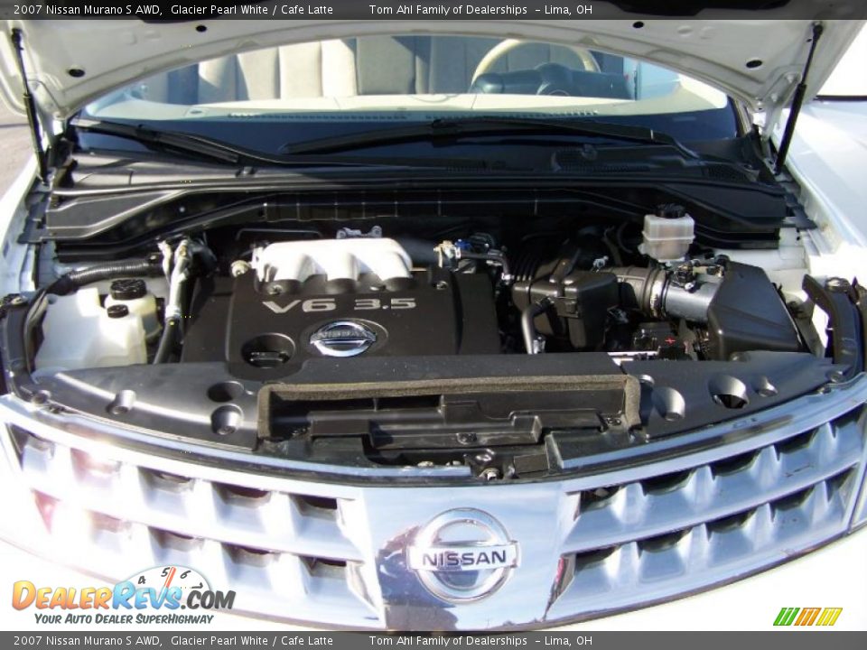 2007 Nissan Murano S AWD Glacier Pearl White / Cafe Latte Photo #17