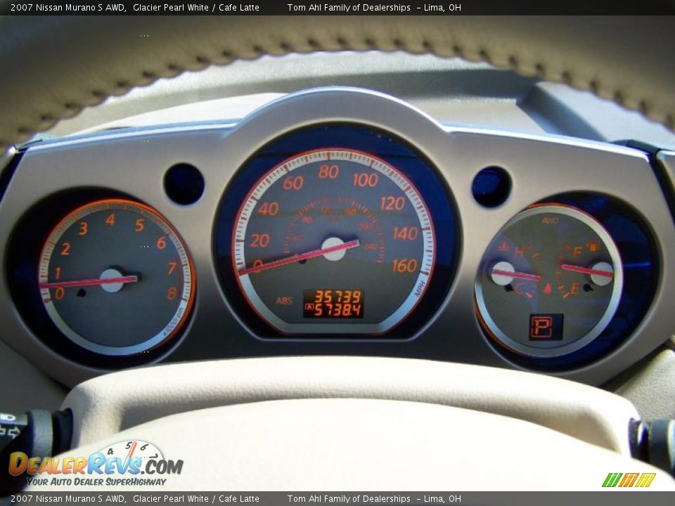 2007 Nissan Murano S AWD Glacier Pearl White / Cafe Latte Photo #18