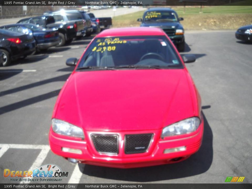 1995 Pontiac Grand Am SE Bright Red / Grey Photo #13