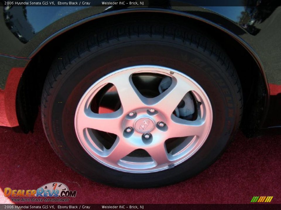 2006 Hyundai Sonata GLS V6 Ebony Black / Gray Photo #3