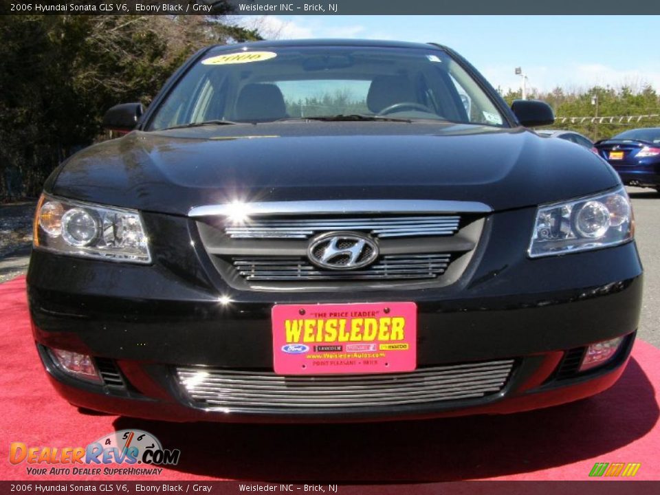 2006 Hyundai Sonata GLS V6 Ebony Black / Gray Photo #4