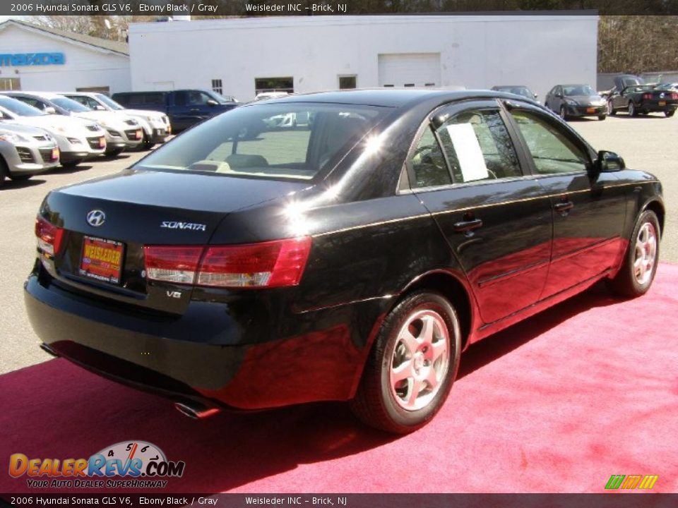 2006 Hyundai Sonata GLS V6 Ebony Black / Gray Photo #6