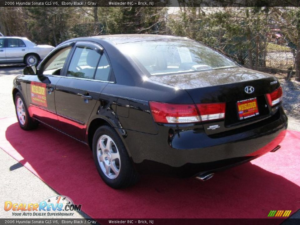 2006 Hyundai Sonata GLS V6 Ebony Black / Gray Photo #8