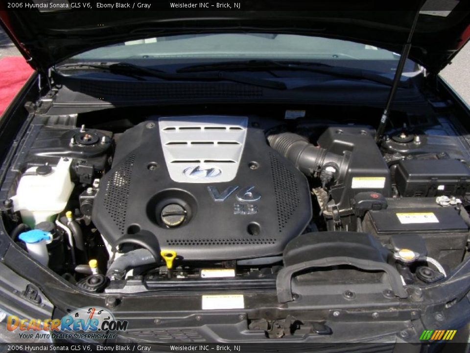 2006 Hyundai Sonata GLS V6 Ebony Black / Gray Photo #26