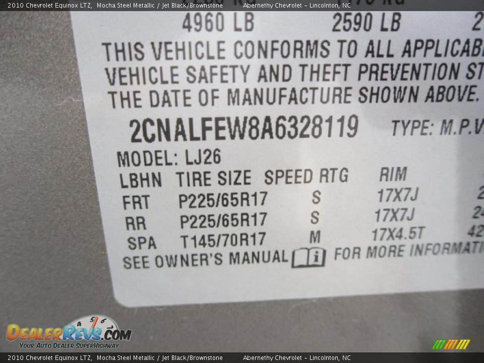 2010 Chevrolet Equinox LTZ Mocha Steel Metallic / Jet Black/Brownstone Photo #10