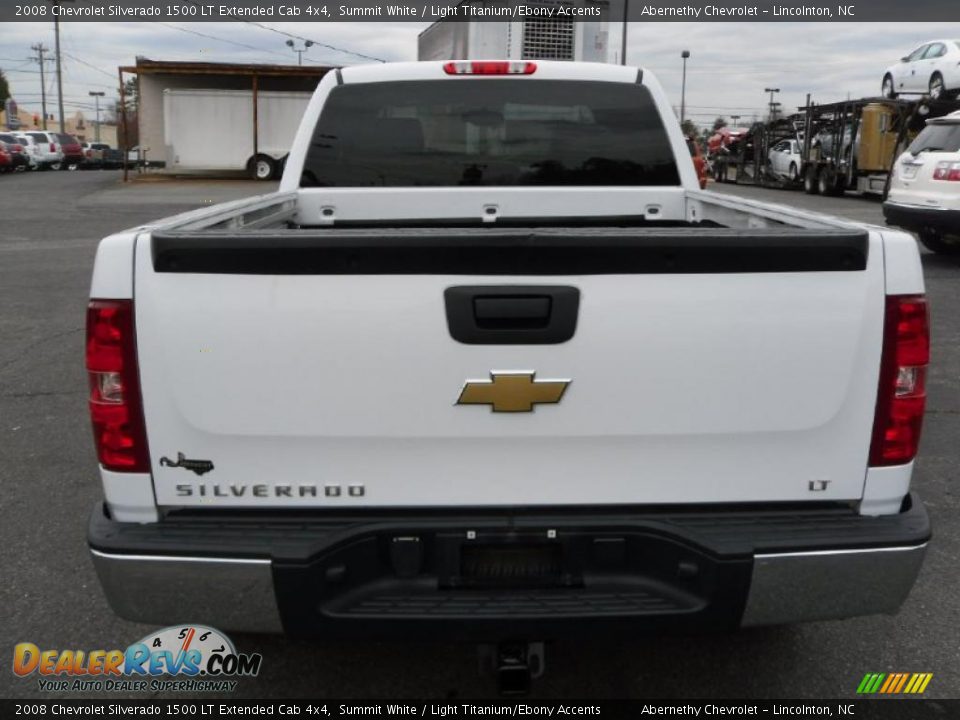 2008 Chevrolet Silverado 1500 LT Extended Cab 4x4 Summit White / Light Titanium/Ebony Accents Photo #3
