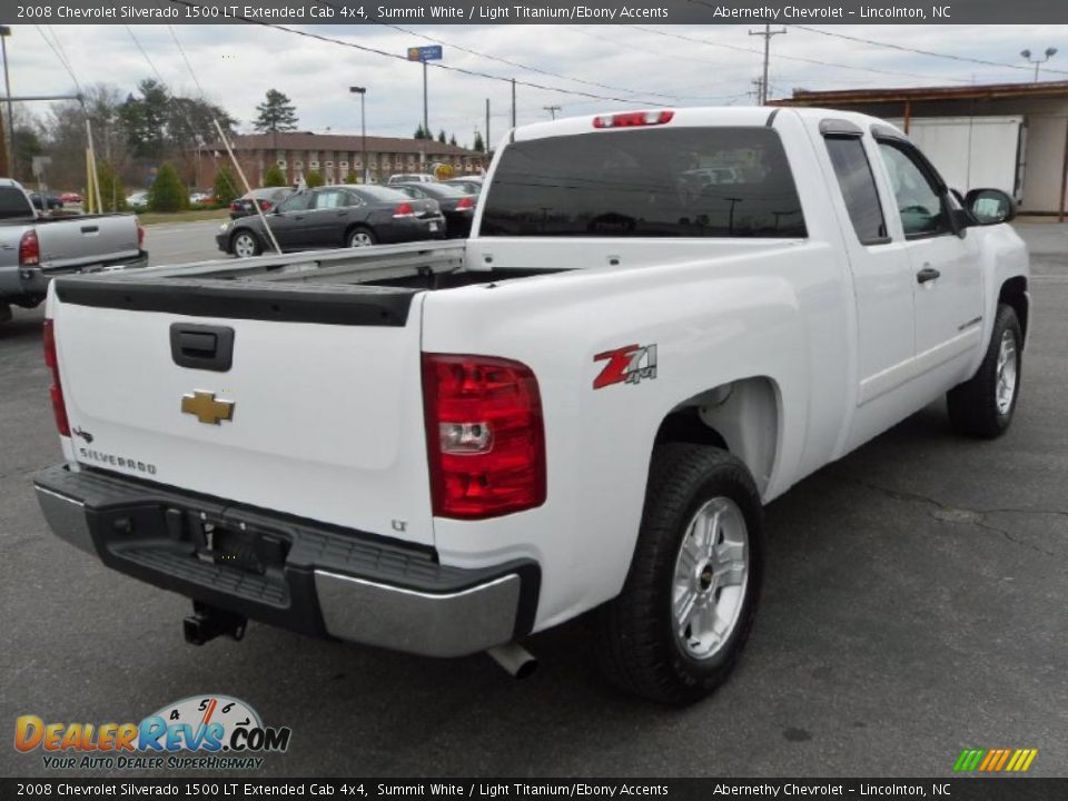 2008 Chevrolet Silverado 1500 LT Extended Cab 4x4 Summit White / Light Titanium/Ebony Accents Photo #5