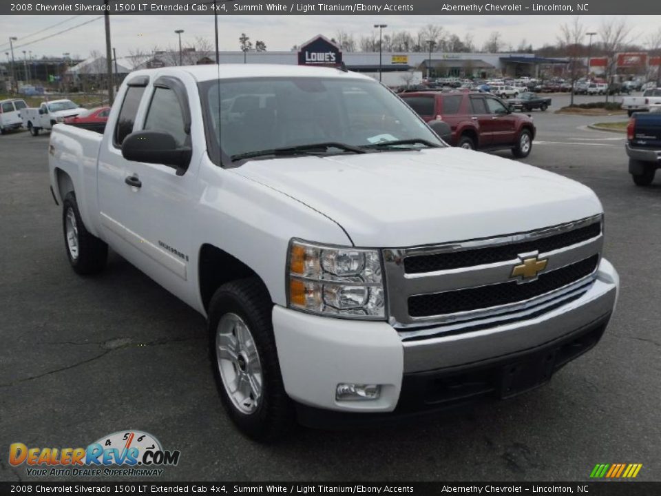 2008 Chevrolet Silverado 1500 LT Extended Cab 4x4 Summit White / Light Titanium/Ebony Accents Photo #6
