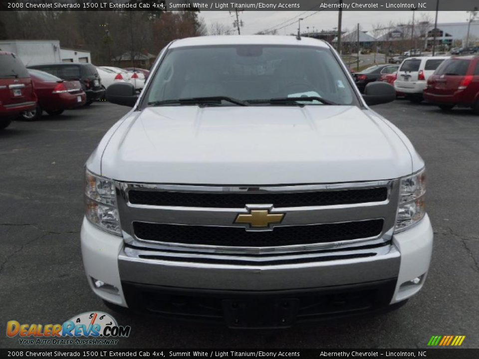 2008 Chevrolet Silverado 1500 LT Extended Cab 4x4 Summit White / Light Titanium/Ebony Accents Photo #7