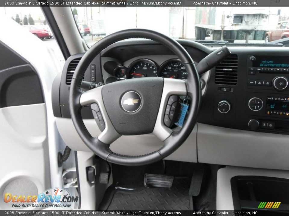2008 Chevrolet Silverado 1500 LT Extended Cab 4x4 Summit White / Light Titanium/Ebony Accents Photo #13