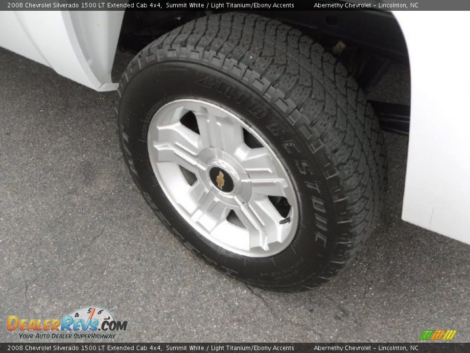 2008 Chevrolet Silverado 1500 LT Extended Cab 4x4 Summit White / Light Titanium/Ebony Accents Photo #15