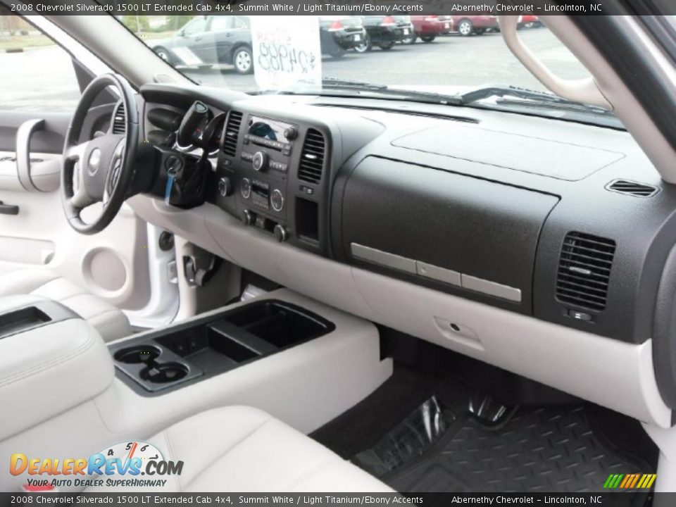 2008 Chevrolet Silverado 1500 LT Extended Cab 4x4 Summit White / Light Titanium/Ebony Accents Photo #18