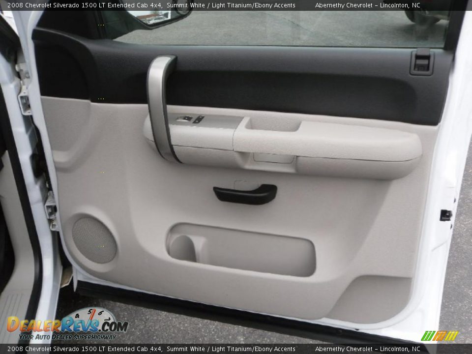2008 Chevrolet Silverado 1500 LT Extended Cab 4x4 Summit White / Light Titanium/Ebony Accents Photo #19