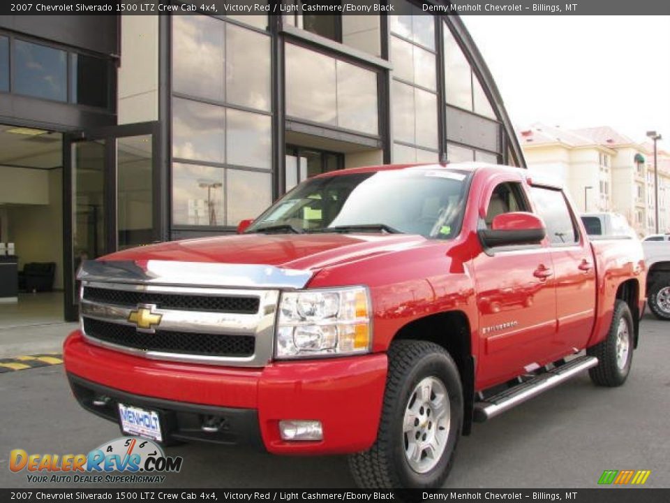 2007 Chevrolet Silverado 1500 LTZ Crew Cab 4x4 Victory Red / Light Cashmere/Ebony Black Photo #2