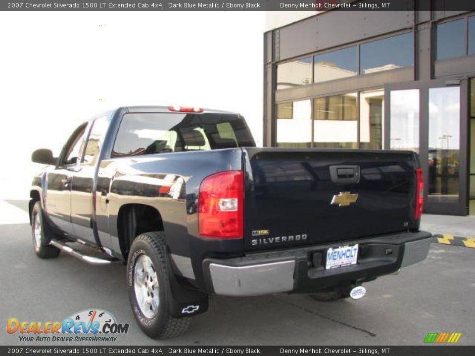 2007 Chevrolet Silverado 1500 LT Extended Cab 4x4 Dark Blue Metallic / Ebony Black Photo #3