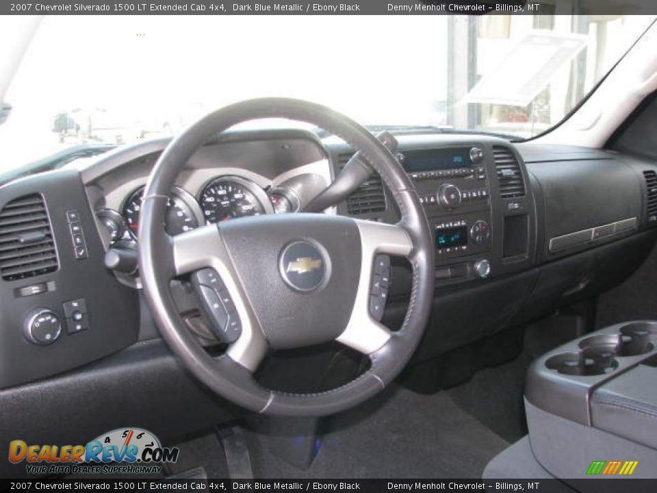 2007 Chevrolet Silverado 1500 LT Extended Cab 4x4 Dark Blue Metallic / Ebony Black Photo #5