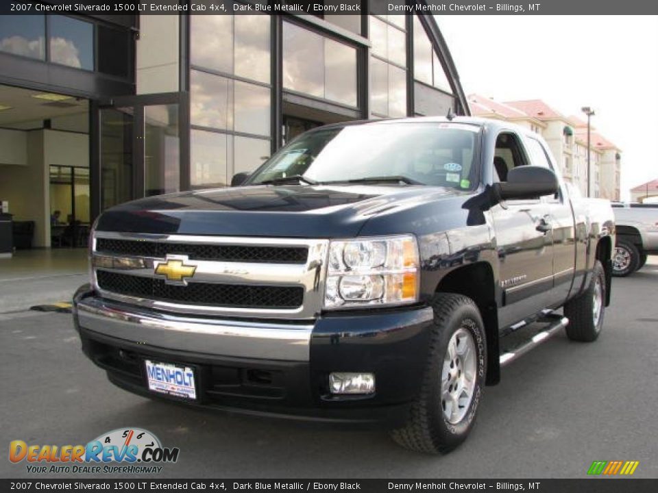 2007 Chevrolet Silverado 1500 LT Extended Cab 4x4 Dark Blue Metallic / Ebony Black Photo #8