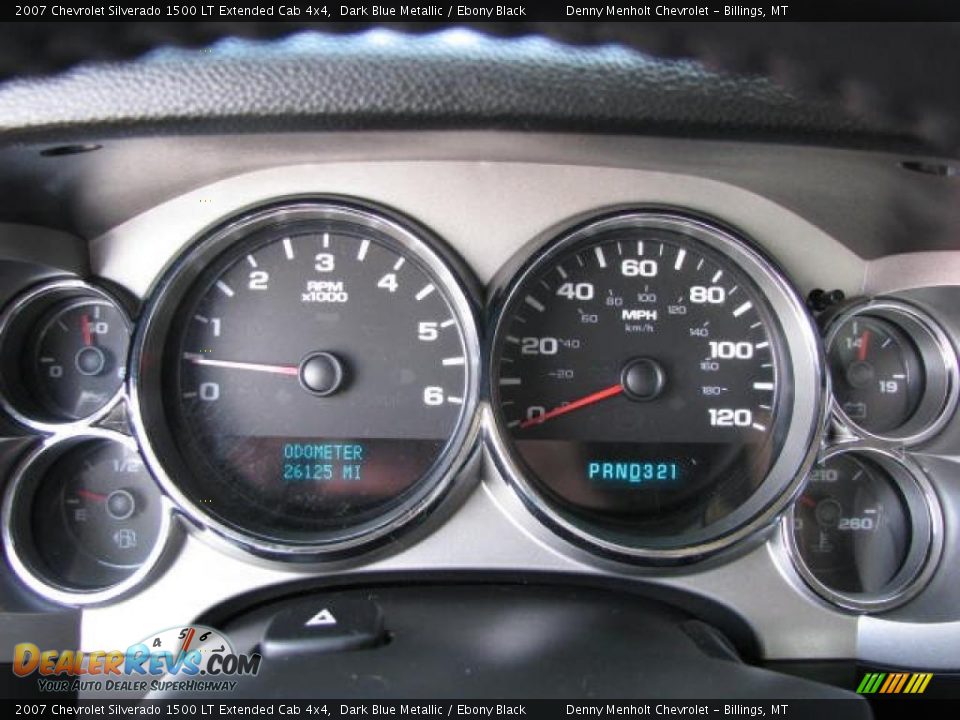 2007 Chevrolet Silverado 1500 LT Extended Cab 4x4 Dark Blue Metallic / Ebony Black Photo #12