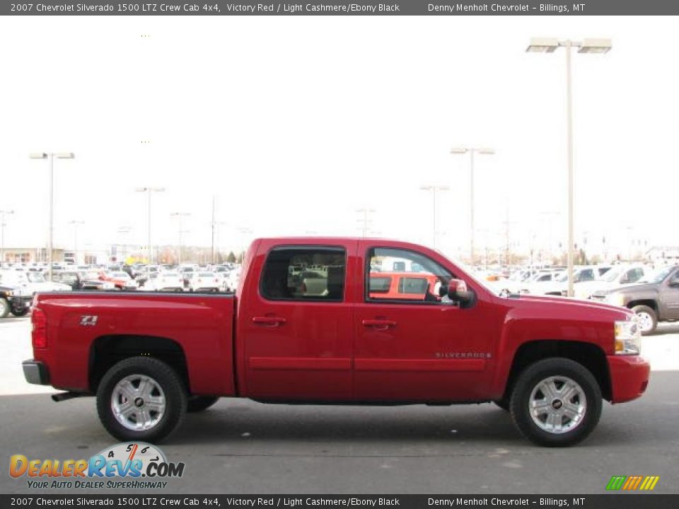 2007 Chevrolet Silverado 1500 LTZ Crew Cab 4x4 Victory Red / Light Cashmere/Ebony Black Photo #9