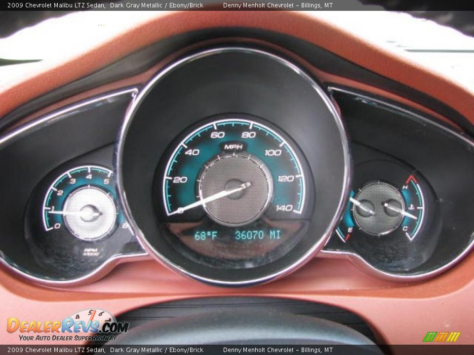 2009 Chevrolet Malibu LTZ Sedan Dark Gray Metallic / Ebony/Brick Photo #11