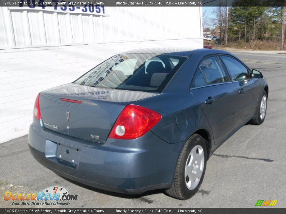 2006 Pontiac G6 V6 Sedan Stealth Gray Metallic / Ebony Photo #5