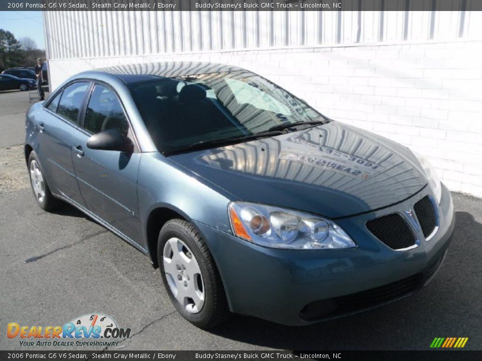 2006 Pontiac G6 V6 Sedan Stealth Gray Metallic / Ebony Photo #6