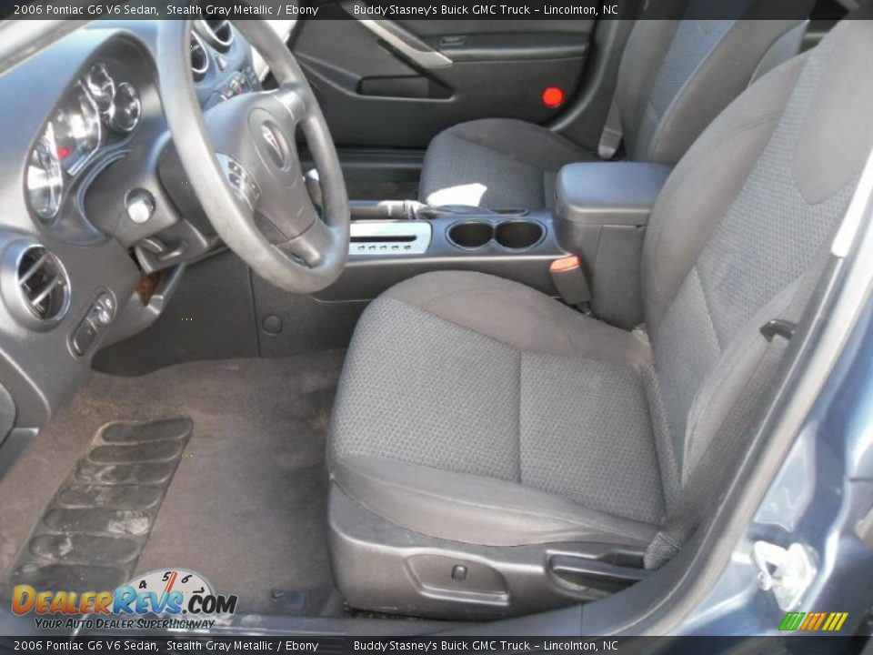 2006 Pontiac G6 V6 Sedan Stealth Gray Metallic / Ebony Photo #9