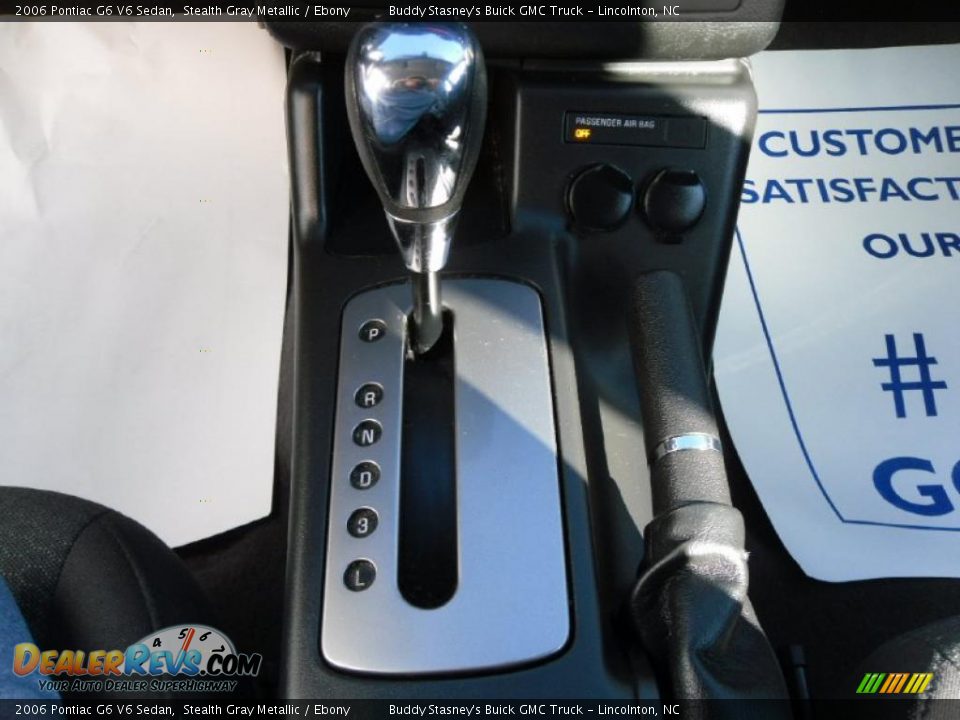 2006 Pontiac G6 V6 Sedan Stealth Gray Metallic / Ebony Photo #12