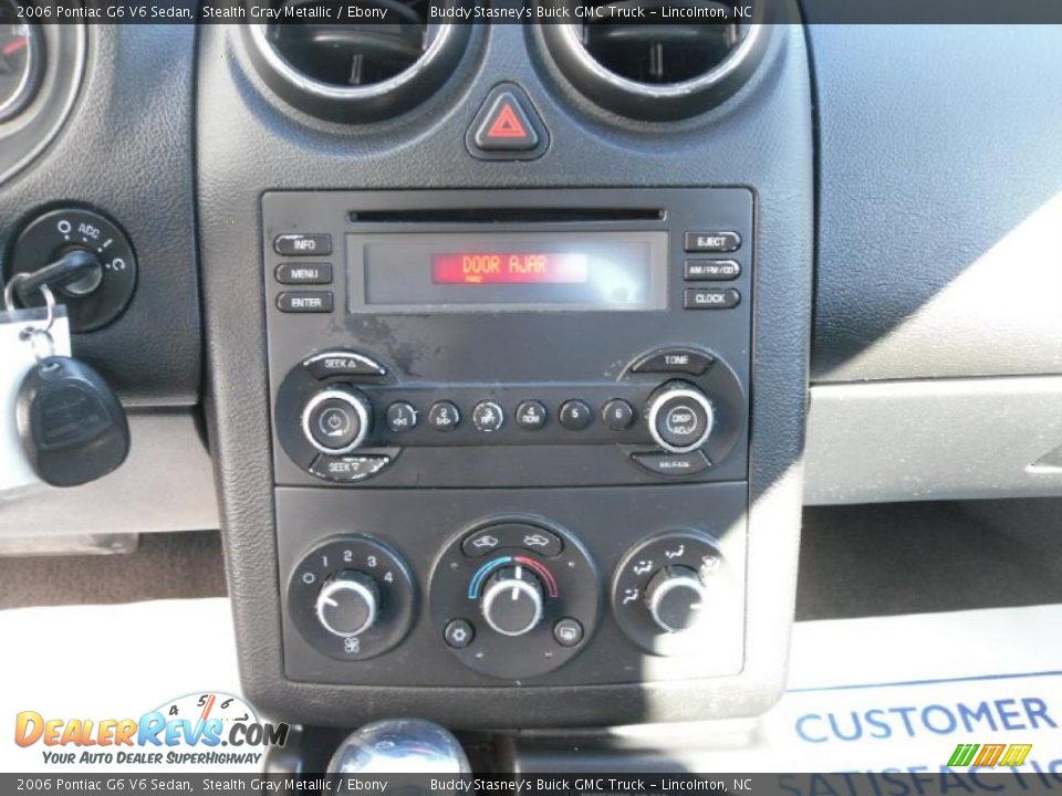 2006 Pontiac G6 V6 Sedan Stealth Gray Metallic / Ebony Photo #13