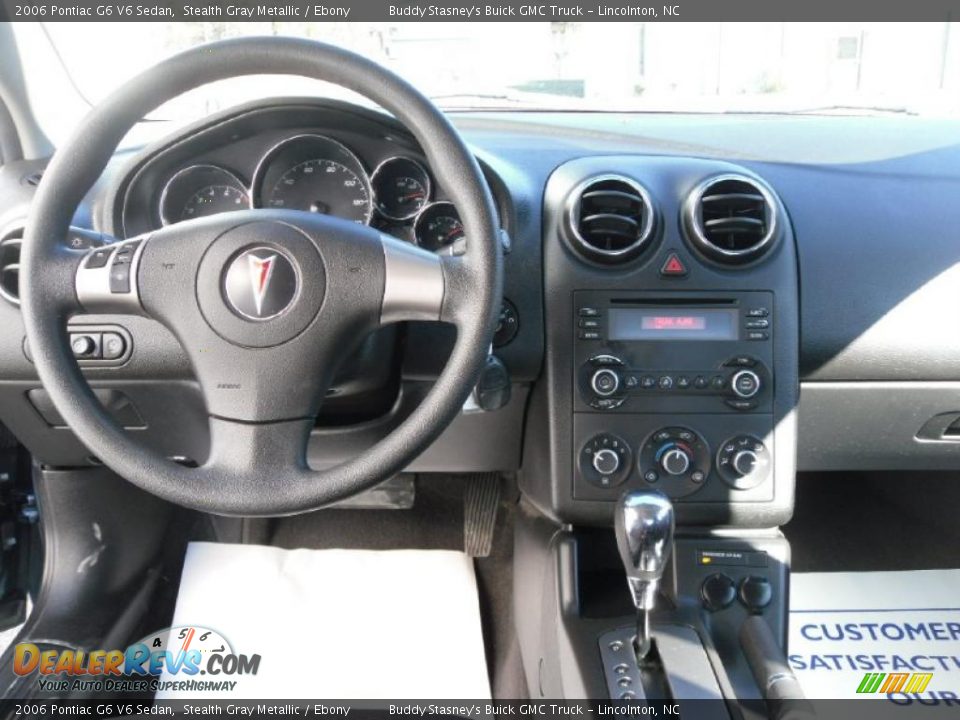 2006 Pontiac G6 V6 Sedan Stealth Gray Metallic / Ebony Photo #15