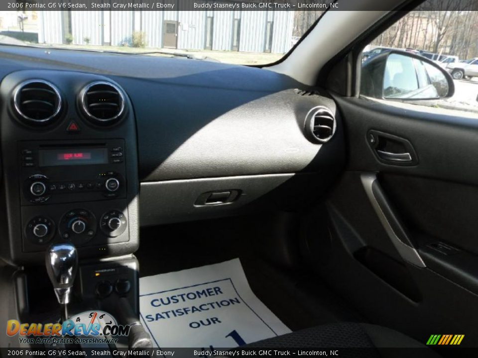 2006 Pontiac G6 V6 Sedan Stealth Gray Metallic / Ebony Photo #16