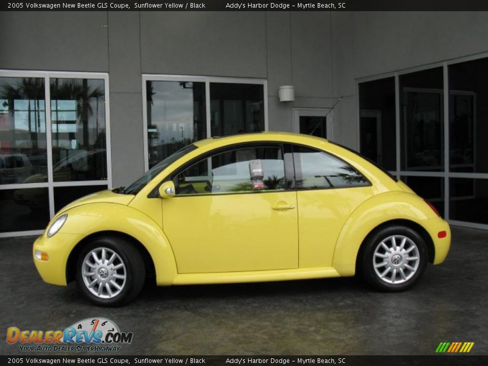 2005 Volkswagen New Beetle GLS Coupe Sunflower Yellow / Black Photo #5