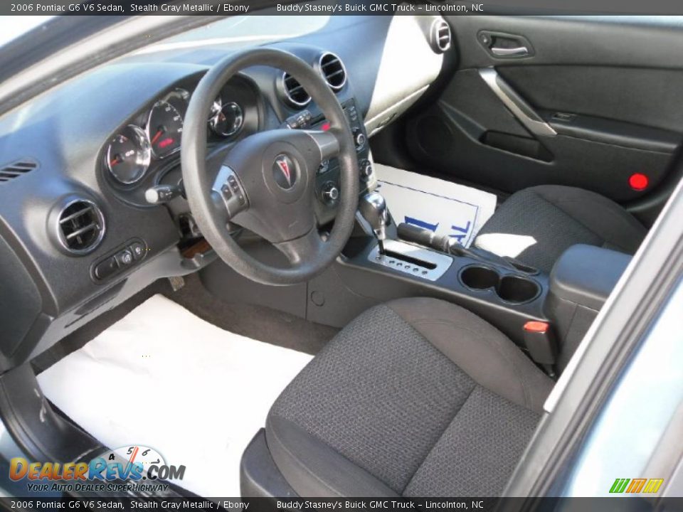 2006 Pontiac G6 V6 Sedan Stealth Gray Metallic / Ebony Photo #27